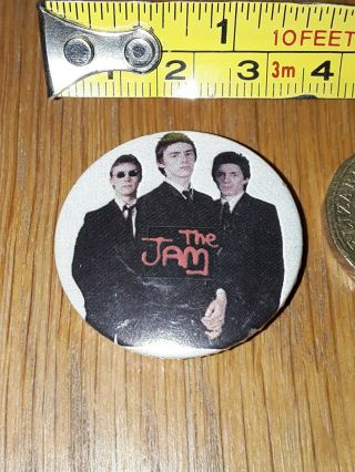 Vintage 1970/80s 32 Mm The Jam Badge Punk Weller Mods Badge Pin 35a