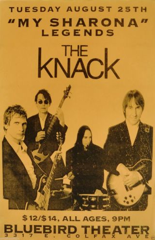 The Knack 1997 Denver Concert Tour Poster - 70 