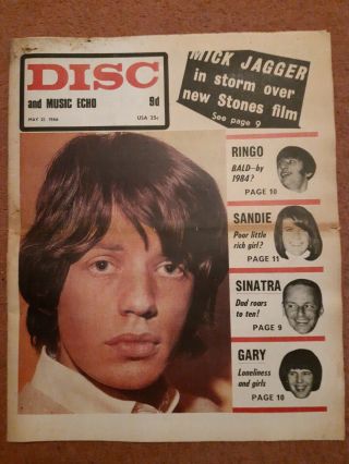 Disc And Music Echo May 21st 1966 Rolling Stones Make Jagger Storm Over Film