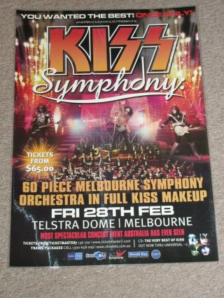 Kiss Melbourne 2003 Australian Tour Poster Laminated A2 Glam Metal Hard Rock