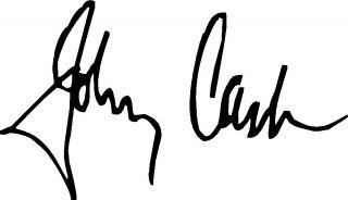 Gjohnny Cash Autograph Design Decal / Sticker For Guitar,  Wall Or Flat Surface