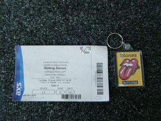 Rolling Stones Ticket & Keyring - 2018 No Filter Tour Twickenham &