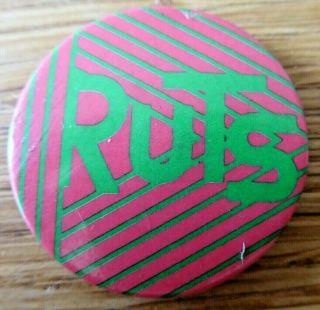 Pop Punk Rock Music Pin Badge - The Band Ruts