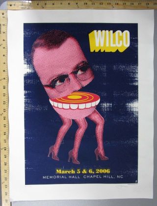 2006 Rock Concert Poster Wilco Methane Studios Chapel Hill Nc S/n Le 350