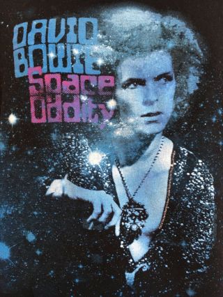 David Bowie Space Oddity Graphic T Shirt Short Sleeve Rock Tee