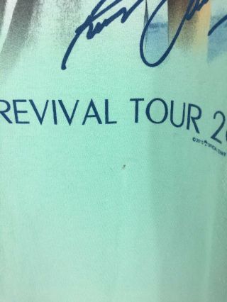 kenny chesney shirt Large Big Revival Tour 2015 Green country music H27 3