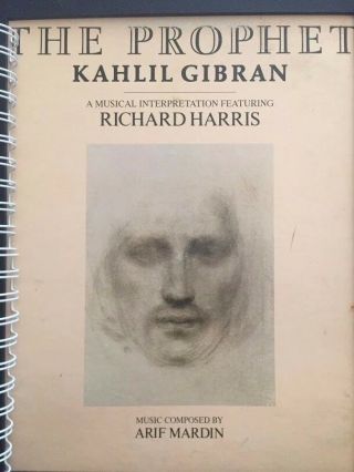 Kahlil Gibran Richard Harris - The Prophet Album Cover Notebook Vinyl Rare Wow