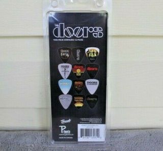 THE DOORS 12 PACK GUITAR PICK SET BY PERRI ' S LEATHERS CANADA 2