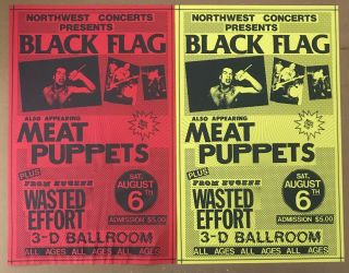 Black Flag Posters - Meat Puppets - Wasted Effort - 1983