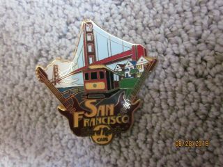 Hard Rock Cafe San Francisco Golden Gate Bridge Cable Car Train Pin