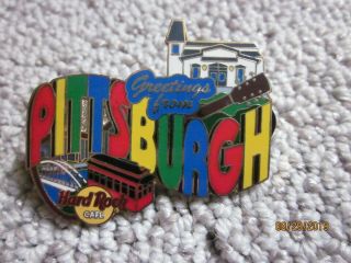 Hard Rock Cafe Pittsburgh Train Pin Greetings From