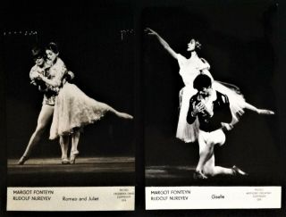 Rudolf Nureyev.  Margot Fonteyn.  Two Rare Vintage Photographs.  The Royal Ballet