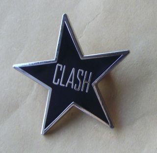 Enamel The Clash Badge Pin Punk Rock Joe Strummer Wave Old Music Rare Band