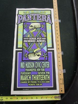 2001 Rock Roll Concert Poster Pantera Soul Fly Mark Arminski Signed