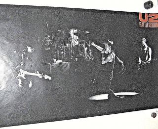 U2 / Orig.  Vintage Poster / Rattle & Hum / 3204 - Exc.  Cond.  / 22 X 34 1/2 "