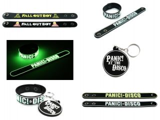 Panic At The Disco Bracelets Wristband Keychain Premium Rubber Glow In The Dark