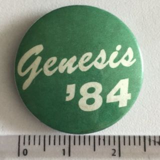 Vtg Genesis 1984 25mm Pin Badge Music Band Tour