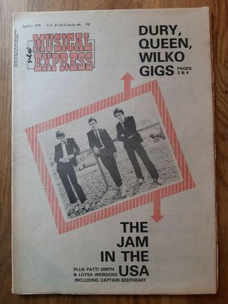 Nme Newspaper April 1st 1978 The Jam In The Usa Cover