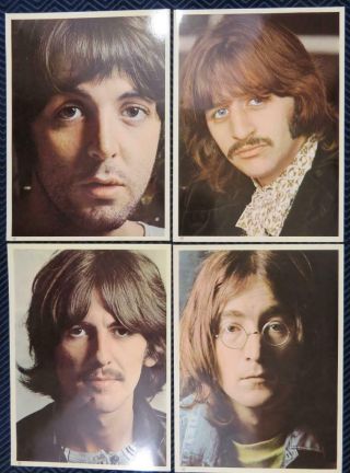 The Beatles White Album Insert Photo Set Of (4)