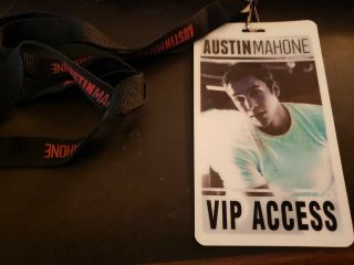 Austin Mahone Live On Tour Vip Access Pass With Lanyard One Direction