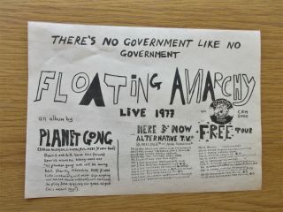 Planet Gong Floating Anarchy Album & Tour Half Page Advert Cutting Nme 1978