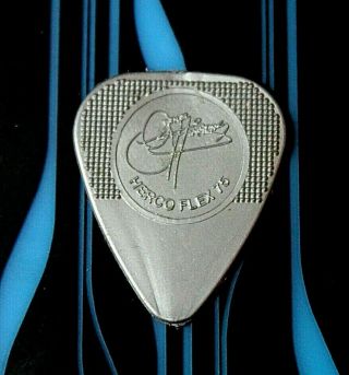 Kiss // Gene Simmons Signature Tour Guitar Pick // Silver Herco Flex Nylon Usa