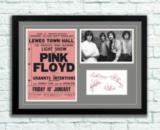 Pink Floyd Concert Poster Photo Autographs Memorabilia Poster Lewes 68 Unframed