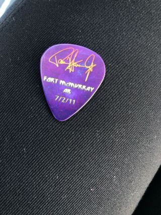 KISS Hottest On Earth Tour Guitar Pick Paul Stanley Signed Kamloops BC 6/26/11 4