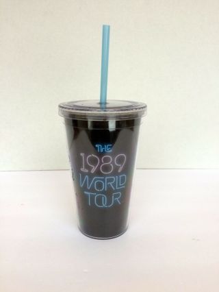 Taylor Swift 1989 World Tour Plastic Tumbler Cup And Straw