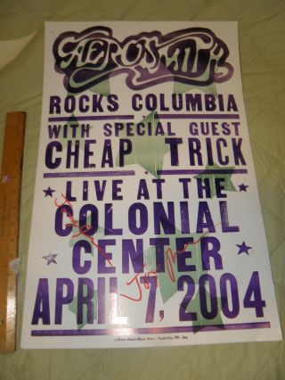 Aerosmith Concert Poster Signed Joe Perry And Joey Kramer