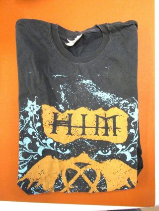 Licensed H.  I.  M.  Him Dark Light Heartagram Logo Medium Size Rock T - Shirt