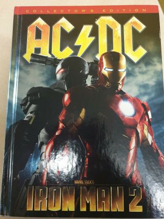 Ac/dc Iron Man 2 Collectors Edition Book With Poster Comic Stickers 2 Disc