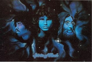 Spirits Of Rock 24x36 Music Poster John Lennon Jim Morrison Jimi Hendrix