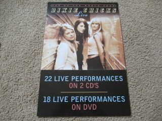 Vintage Dixie Chicks Live Poster Flat Promo Top Of The World Tour Country 2003