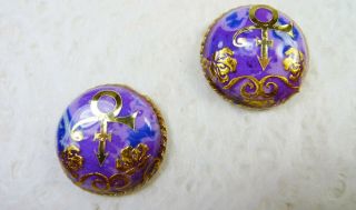 Prince Rogers Nelson - Love Symbol Button Style Earrings 5