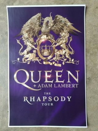 Queen 11x17 2019 Rhapsody Promo Tour Concert Poster Lp Shirt