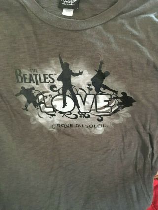 The Beatles Love Cirque De Soleil Shirt Xl Gray