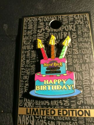 Hard Rock Hotel & Casino Atlantic City Limited Edition Happy Birthday Pin