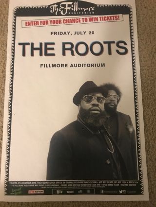 11x17 The Roots Denver,  Co Concert / Flyer Poster.