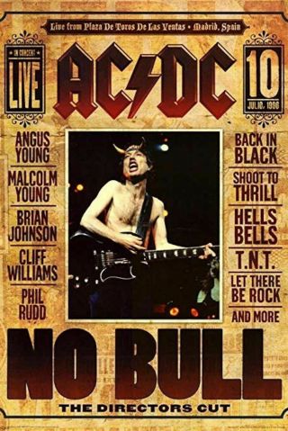Ac/dc No Bull Music Poster 24x36