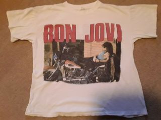 Bon Jovi Vintage Concert T - Shirt Taking It To The Streets Jersey Tour 1989