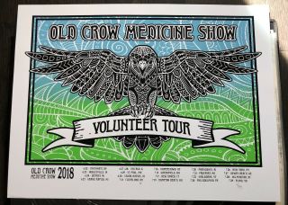 Old Crow Medicine Show Poster Print 2018 Volunteer Tour