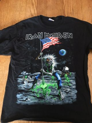 Iron Maiden The Final Frontier Tour T Shirt Large