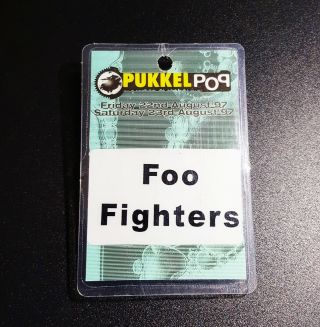 Foo Fighters Backstage Pass Aaa Artist Tour Memorabilia Laminate
