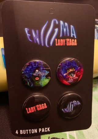 Lady Gaga Enigma Park Theater Las Vegas Residency 4 Button Pack
