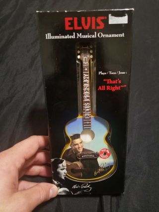 Elvis Presley Illuminated Musical Ornament Guitar Thats All Right Rar