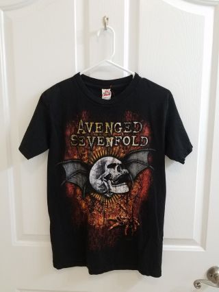 Avenged Sevenfold Skull Bat Spider Band Shirt Size Small