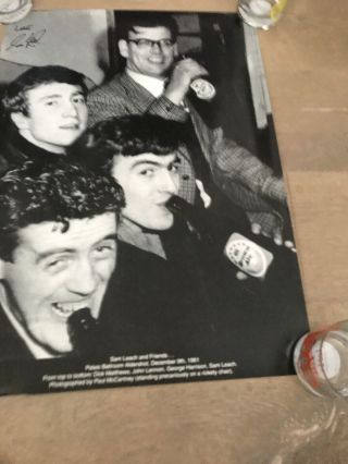 1961 Photo Print Poster Of The Beatles And Sam Leach - Signed By Sam Leach