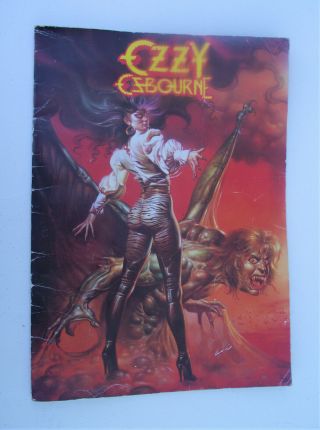 Ozzy Osbourne The Ultimate Sin 1986 Tour Book With Order Page Rare