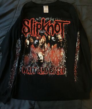 Slipknot Wait And Bleed Longsleeve Shirt Size Medium Out Of Print